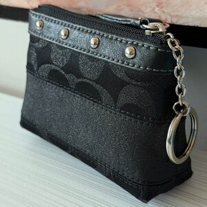 Coach Studded Lurex Coin Purse & Key Ring